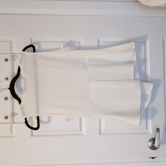 ZARA BASIC Collection White sleeveless asymmetrical top size Medium - Picture 3 of 6